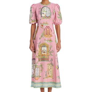 Alemais Monte Midi Dress US 6 (AU10) Brand New Linen